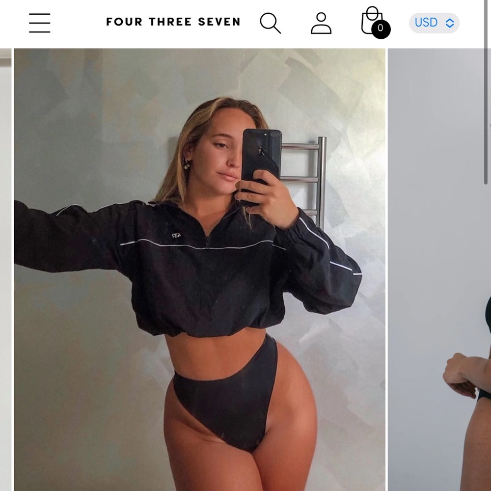 Super flattering high waisted black bikini bottoms.